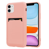 ShieldCase Coque silicone porte carte iPhone 11 (rose)