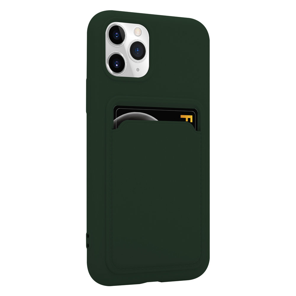 ShieldCase ShieldCase Coque silicone porte carte iPhone 11 Pro (vert foncé)