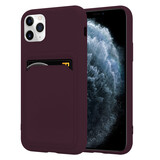 ShieldCase Coque silicone porte carte iPhone 11 Pro Max (aubergine)