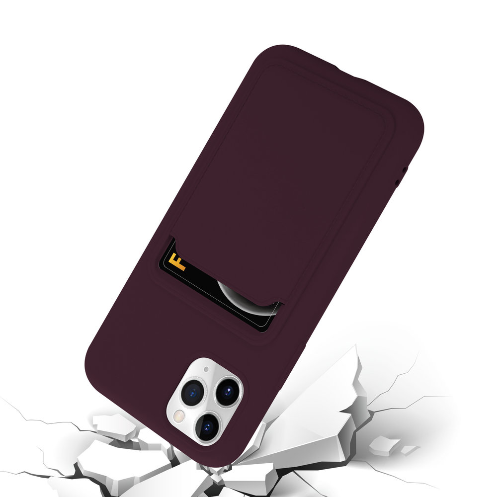 ShieldCase ShieldCase Coque silicone porte carte iPhone 11 Pro Max (aubergine) ShieldCase ShieldCase Coque silicone porte carte iPhone 11 Pro Max (aubergine)