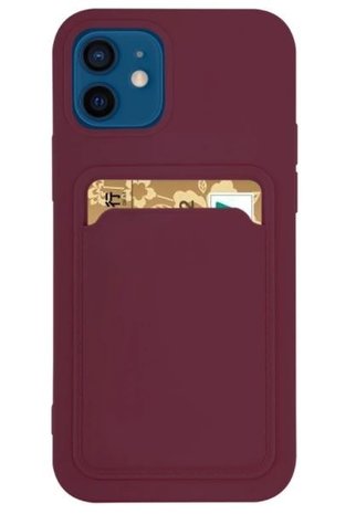 ShieldCase ShieldCase Coque silicone porte carte iPhone 12 (aubergine) ShieldCase ShieldCase Coque silicone porte carte iPhone 12 (aubergine)