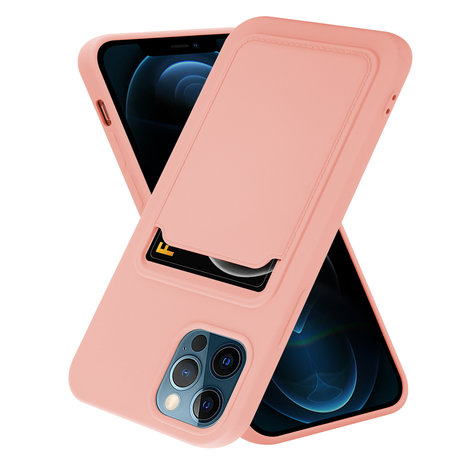 ShieldCase ShieldCase Coque silicone porte carte iPhone 12 Pro (rose)