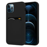 ShieldCase Coque silicone porte carte iPhone 12 Pro Max (noir) ShieldCase Coque silicone porte carte iPhone 12 Pro Max (noir)