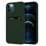 ShieldCase Coque silicone porte carte iPhone 12 Pro Max (vert foncé) ShieldCase Coque silicone porte carte iPhone 12 Pro Max (vert foncé)