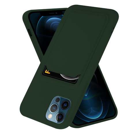ShieldCase ShieldCase Coque silicone porte carte iPhone 12 Pro Max (vert foncé)