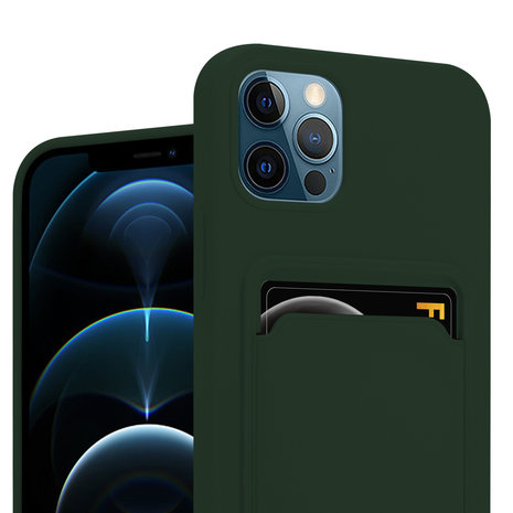 ShieldCase ShieldCase Coque silicone porte carte iPhone 12 Pro Max (vert foncé)