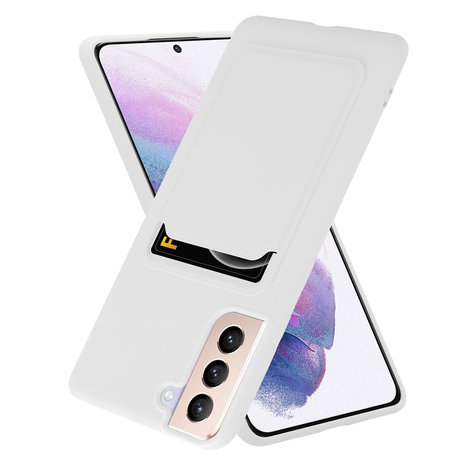 ShieldCase ShieldCase Coque silicone porte carte Samsung Galaxy S21 Plus (blanc)