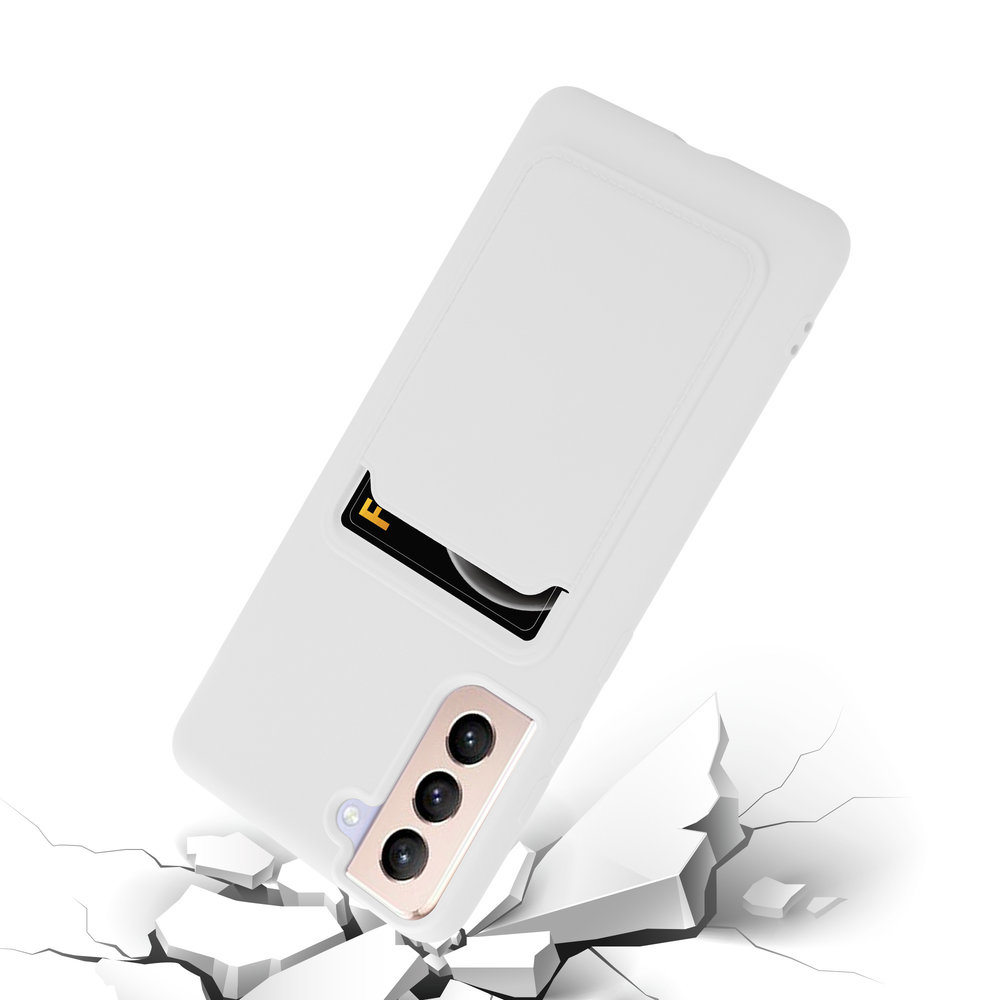 ShieldCase ShieldCase Coque silicone porte carte Samsung Galaxy S21 Plus (blanc)