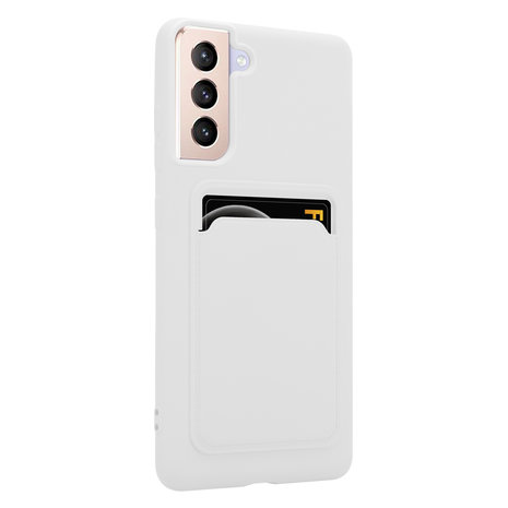 ShieldCase ShieldCase Coque silicone porte carte Samsung Galaxy S21 Plus (blanc)