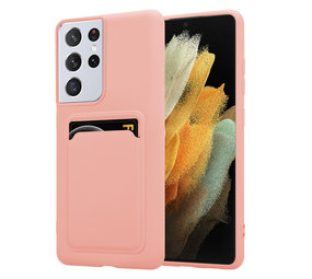 ShieldCase Coque silicone porte carte Samsung Galaxy S21 Ultra (rose)