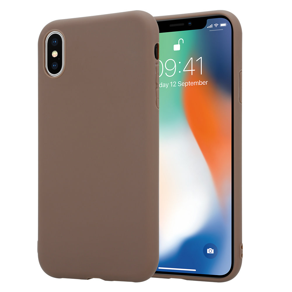 ShieldCase ShieldCase Coque silicone iPhone X / Xs (brun)