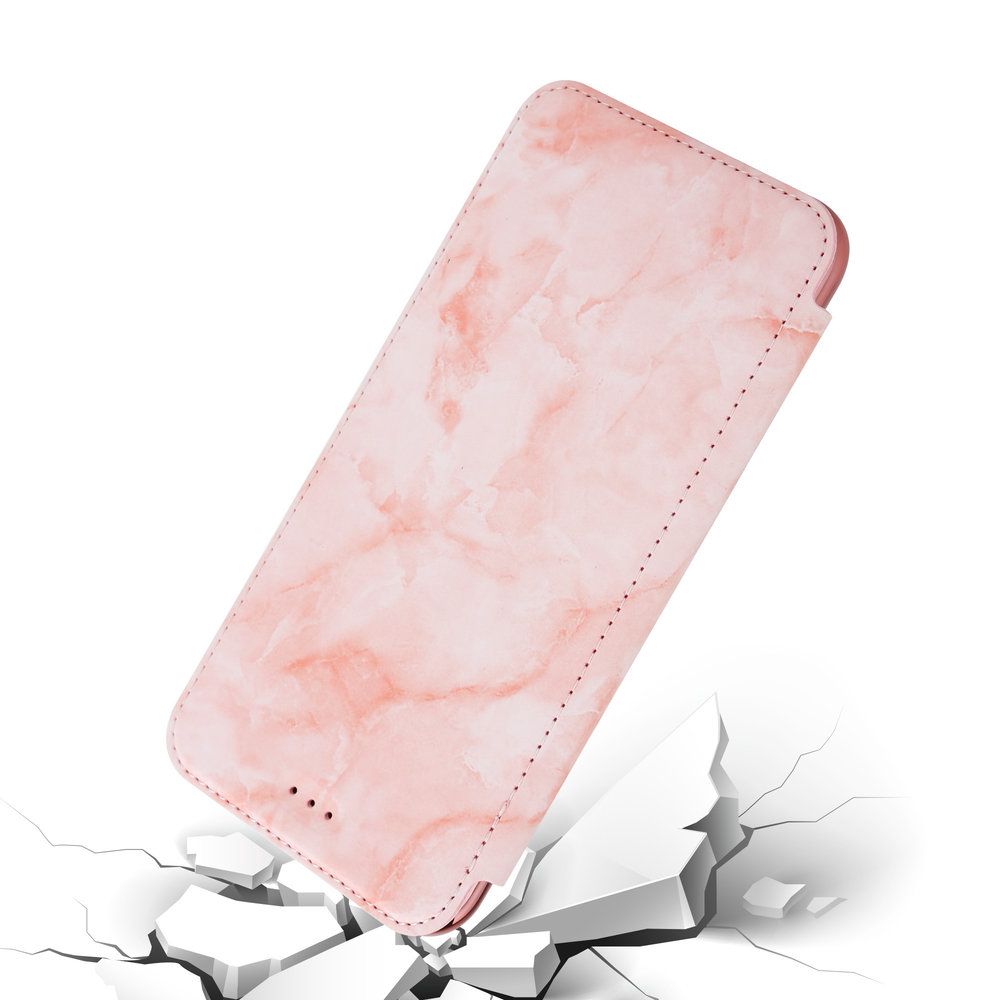 Étui de téléphone à rabat esthétique floral rose pour iPhone 14