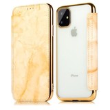 ShieldCase Étui portefeuille à rabat marbre iPhone 12 (or) ShieldCase Étui portefeuille à rabat marbre iPhone 12 (or)