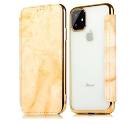 ShieldCase Étui portefeuille à rabat marbre iPhone 12 (or) ShieldCase Étui portefeuille à rabat marbre iPhone 12 (or)
