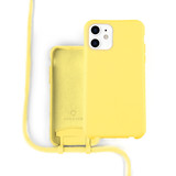 Coverzs Coque silicone avec cordon iPhone 12 / 12 Pro (jaune) Coverzs Coque silicone avec cordon iPhone 12 / 12 Pro (jaune)