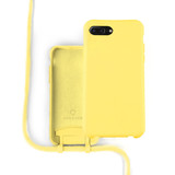 Coverzs Coque silicone avec cordon iPhone 7/8 Plus (jaune)