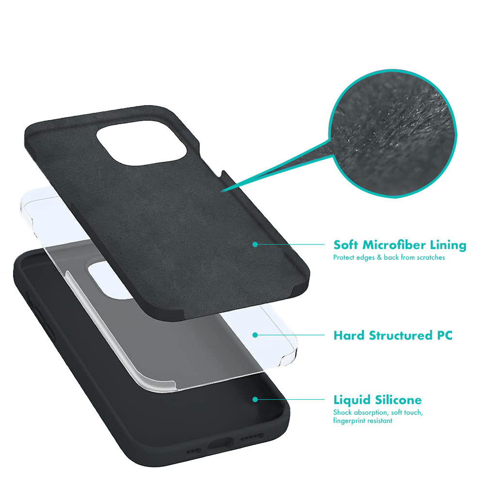 ShieldCase ShieldCase Coque silicone iPhone 13 Pro (noir) ShieldCase ShieldCase Coque silicone iPhone 13 Pro (noir)