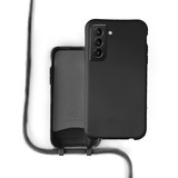 Coverzs Coque silicone avec cordon Samsung Galaxy S21 (noir)