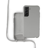 Coverzs Coque silicone avec cordon Samsung Galaxy S21 (gris)
