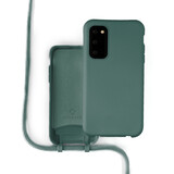 Coverzs Coque silicone avec cordon Samsung Galaxy S20 FE (vert foncé)