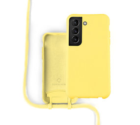 Coverzs Coque silicone avec cordon Samsung Galaxy S21 Plus (jaune) Coverzs Coque silicone avec cordon Samsung Galaxy S21 Plus (jaune)