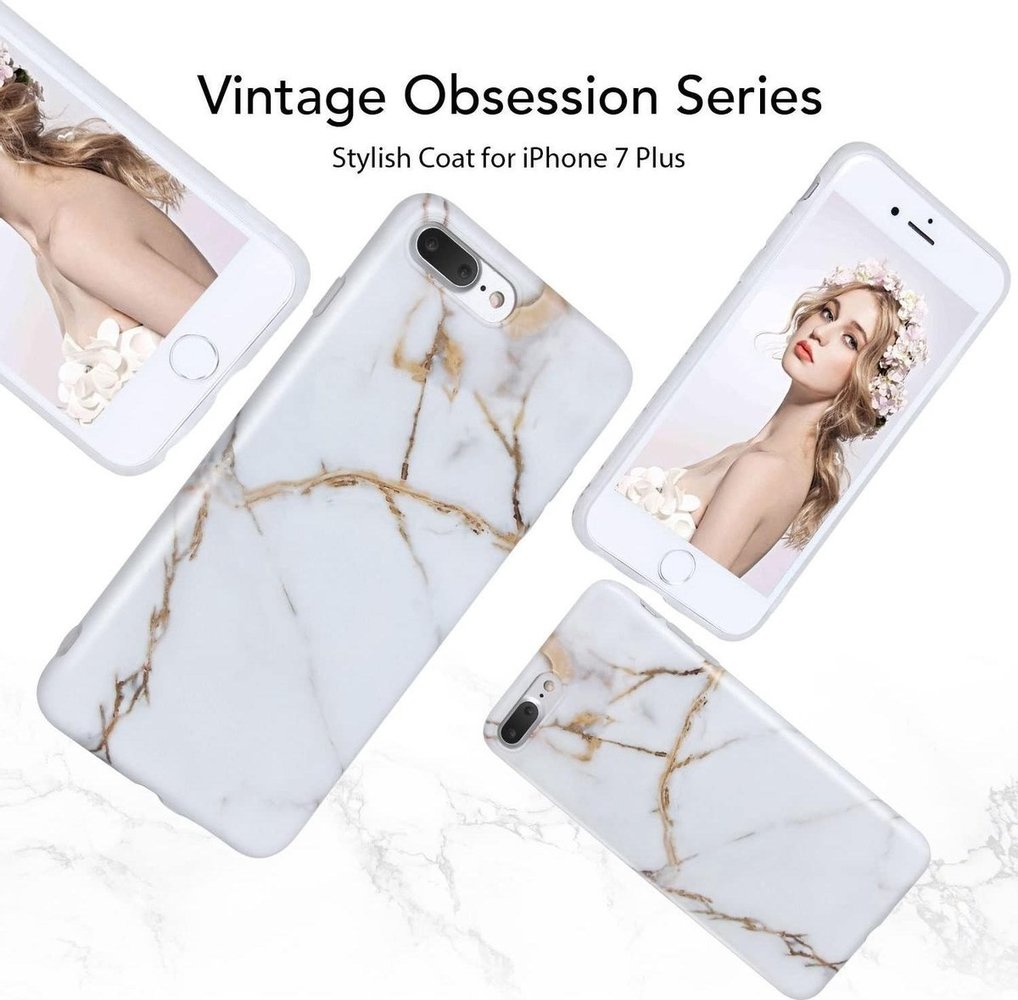 ShieldCase ShieldCase Coque iPhone 7 / 8 Plus en marbre (blanc) ShieldCase ShieldCase Coque iPhone 7 / 8 Plus en marbre (blanc)