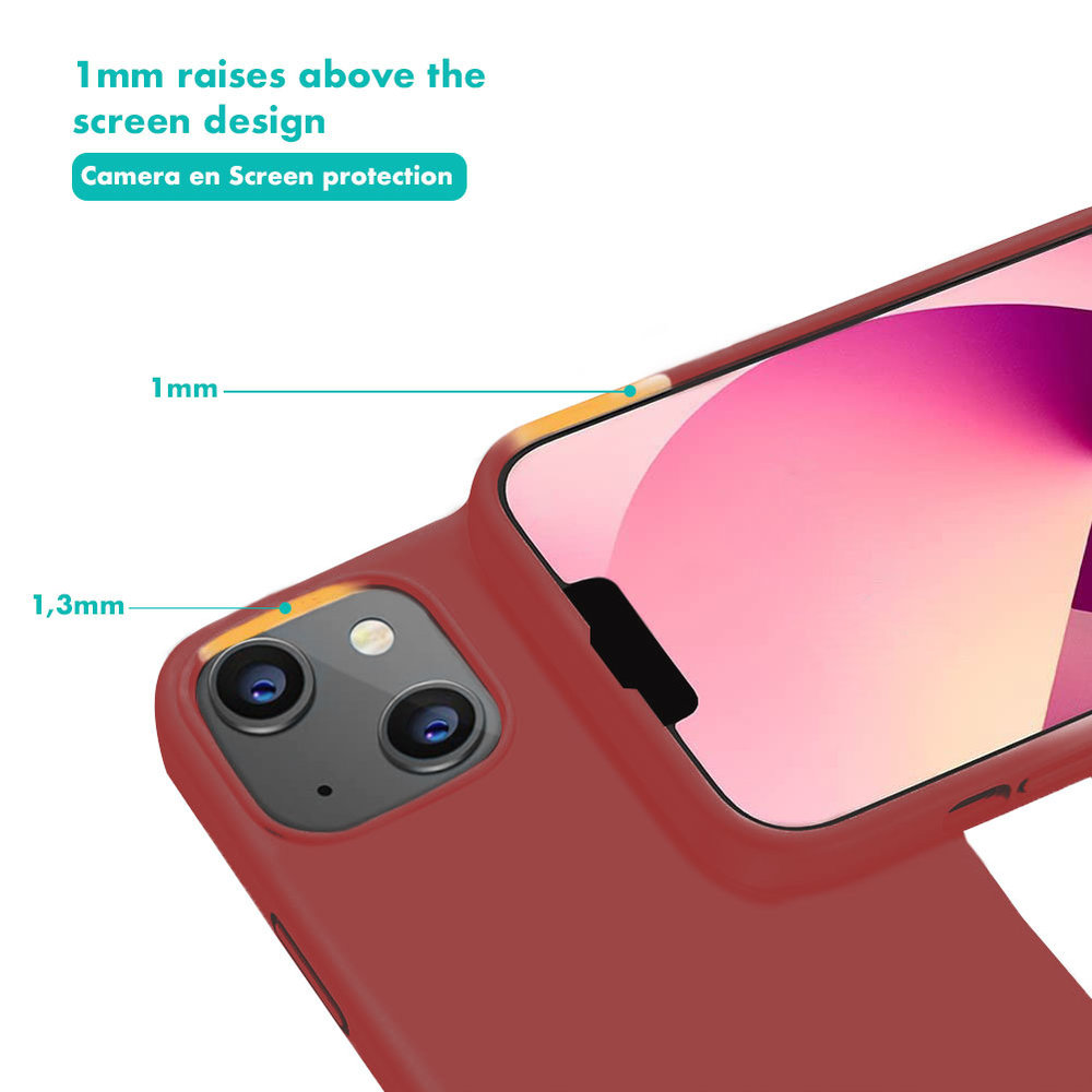 ShieldCase ShieldCase Coque silicone iPhone 13 Mini (rouge)