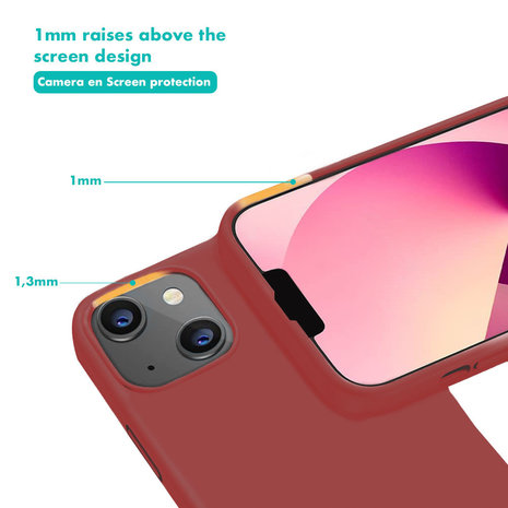 ShieldCase ShieldCase Coque silicone iPhone 13 Mini (rouge)