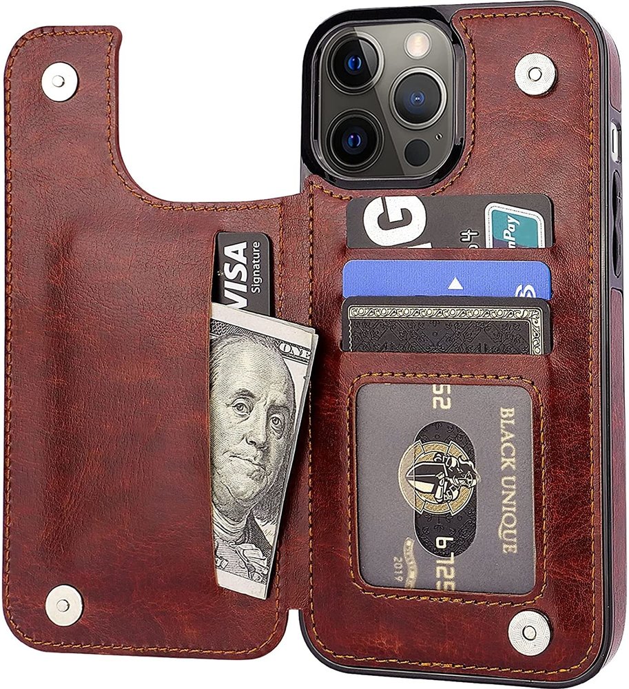 ShieldCase ShieldCase Étui portefeuille iPhone 13 Pro (marron) ShieldCase ShieldCase Étui portefeuille iPhone 13 Pro (marron)