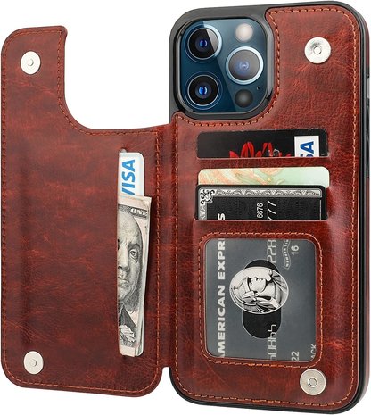 ShieldCase ShieldCase Étui portefeuille iPhone 13 Pro Max (marron)