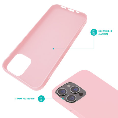 Ceezs Ceezs Coque iPhone 13 Pro silicone (rose)
