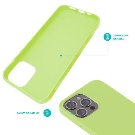 Ceezs Ceezs Coque iPhone 13 Pro silicone (vert clair)