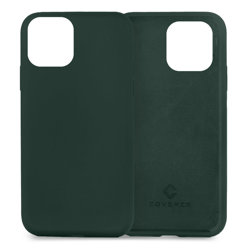 Coverzs Coverzs Coque silicone de luxe iPhone 13 Pro (vert foncé)