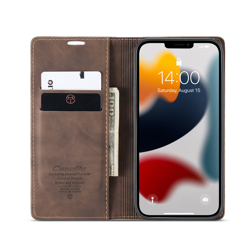 Iphone 13 pro max - Coque arrière style LV-carrés marron