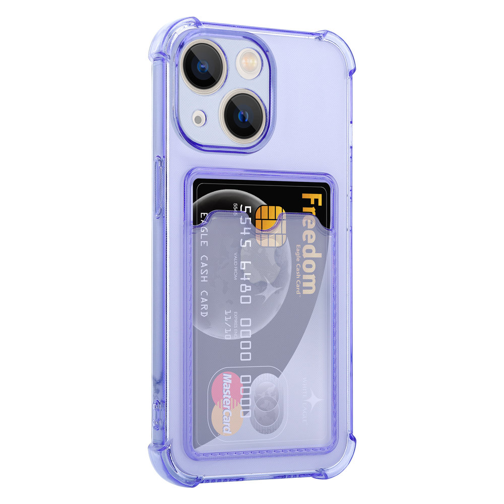 ShieldCase ShieldCase Coque antichoc porte carte iPhone 13 (violet transparent) ShieldCase ShieldCase Coque antichoc porte carte iPhone 13 (violet transparent)