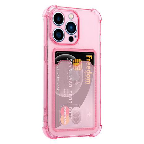 ShieldCase ShieldCase Coque antichoc porte carte iPhone 13 Pro (rose transparent) ShieldCase ShieldCase Coque antichoc porte carte iPhone 13 Pro (rose transparent)