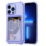 ShieldCase Coque antichoc porte carte iPhone 13 Pro (violet transparent)
