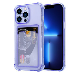 ShieldCase Coque antichoc porte carte iPhone 13 Pro (violet transparent)