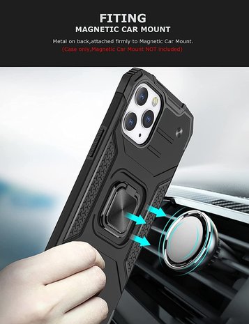 ShieldCase ShieldCase Coque rigide avec anneau iPhone 13 Pro (noir) ShieldCase ShieldCase Coque rigide avec anneau iPhone 13 Pro (noir)