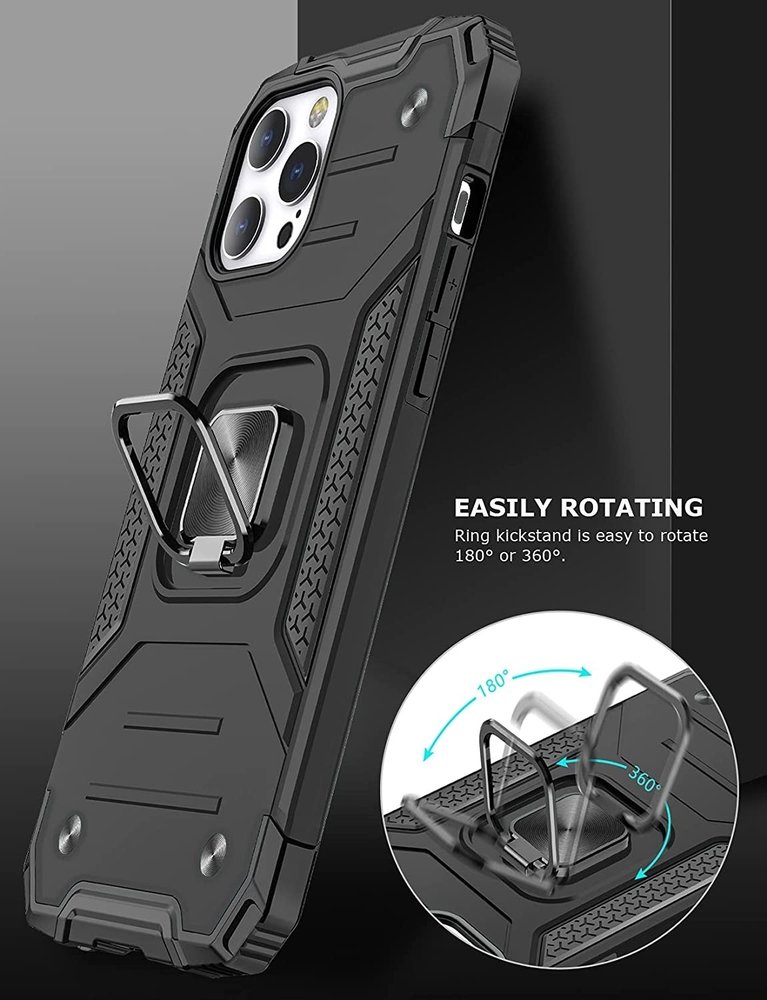 ShieldCase ShieldCase Coque rigide avec anneau iPhone 13 Pro (noir) ShieldCase ShieldCase Coque rigide avec anneau iPhone 13 Pro (noir)