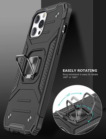 ShieldCase ShieldCase Coque rigide avec anneau iPhone 13 Pro (noir) ShieldCase ShieldCase Coque rigide avec anneau iPhone 13 Pro (noir)