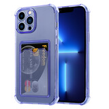 ShieldCase Coque antichoc porte carte iPhone 13 Pro Max (violet transparent)