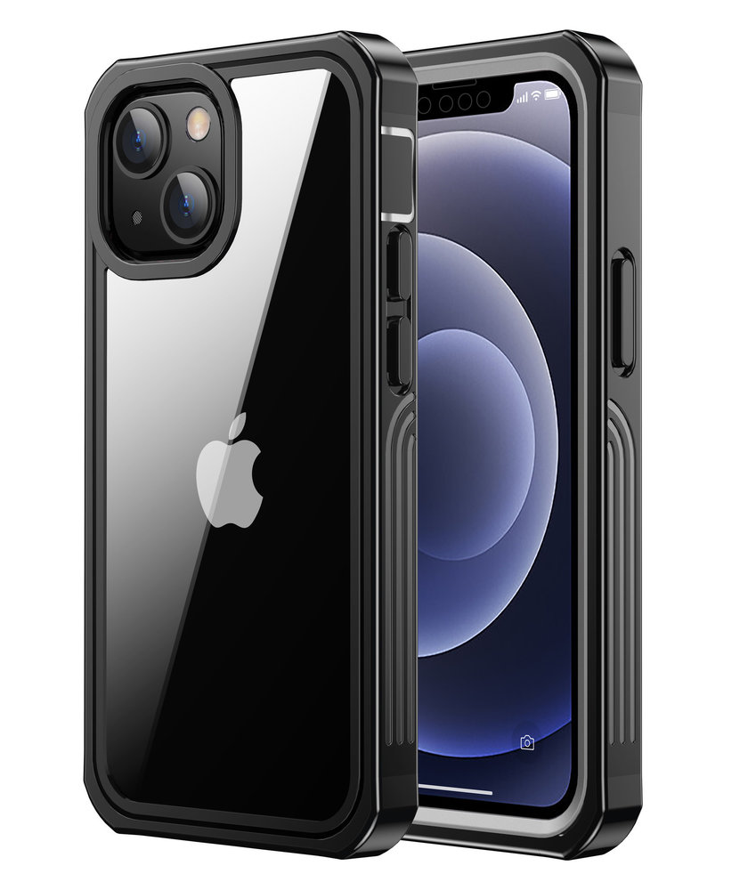 ShieldCase ShieldCase Coque Triple Couche iPhone 13 (transparent-noir) ShieldCase ShieldCase Coque Triple Couche iPhone 13 (transparent-noir)