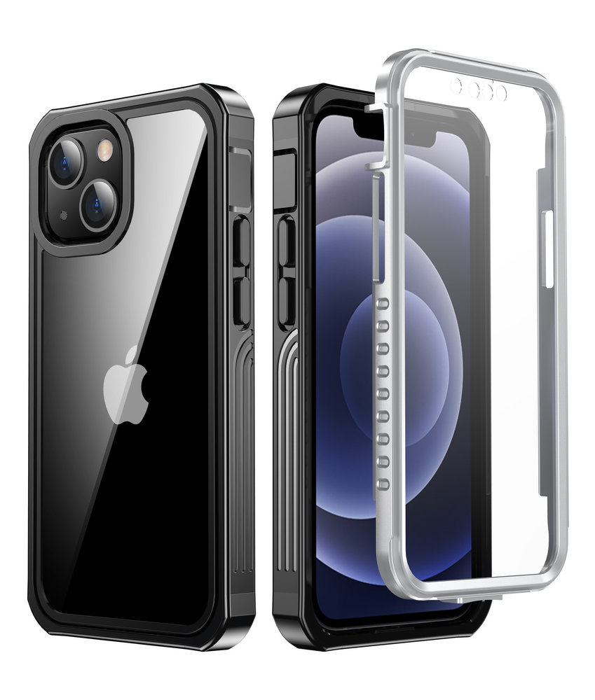 ShieldCase ShieldCase Coque Triple Couche iPhone 13 (transparent-noir) ShieldCase ShieldCase Coque Triple Couche iPhone 13 (transparent-noir)