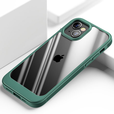 ShieldCase ShieldCase Coque iPhone 13 Mini avec bordure en TPU (vert/transparent) ShieldCase ShieldCase Coque iPhone 13 Mini avec bordure en TPU (vert/transparent)