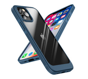 ShieldCase Coque iPhone 13 Pro avec bordure en TPU (bleu/transparent)