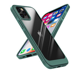 ShieldCase Coque iPhone 13 Pro Max avec bordure en TPU (vert/transparent)