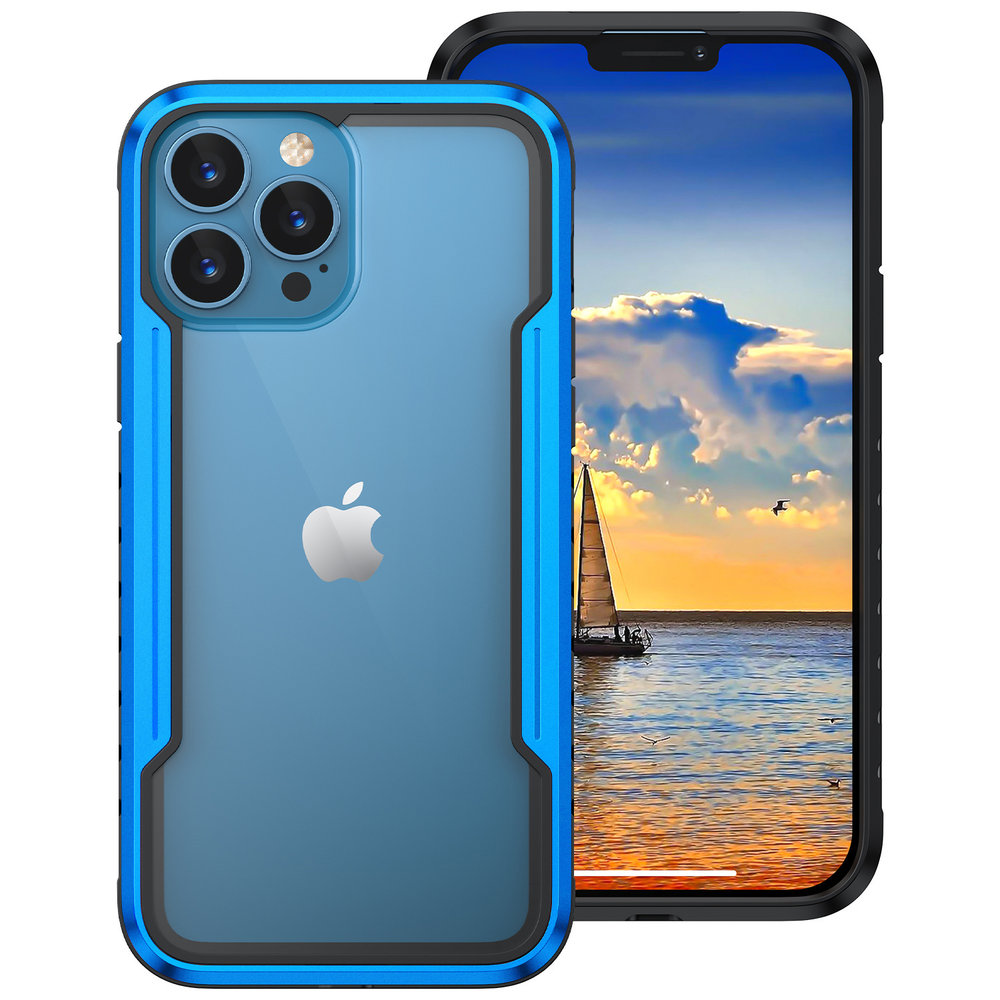 ShieldCase ShieldCase Coque antichoc en métal iPhone 13 Pro (bleu) ShieldCase ShieldCase Coque antichoc en métal iPhone 13 Pro (bleu)
