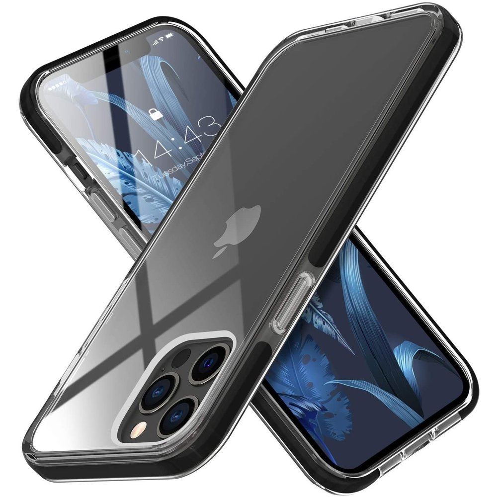 Coque bumper iPhone 12 Pro Max (transparentnoir) Coquetelephone.fr