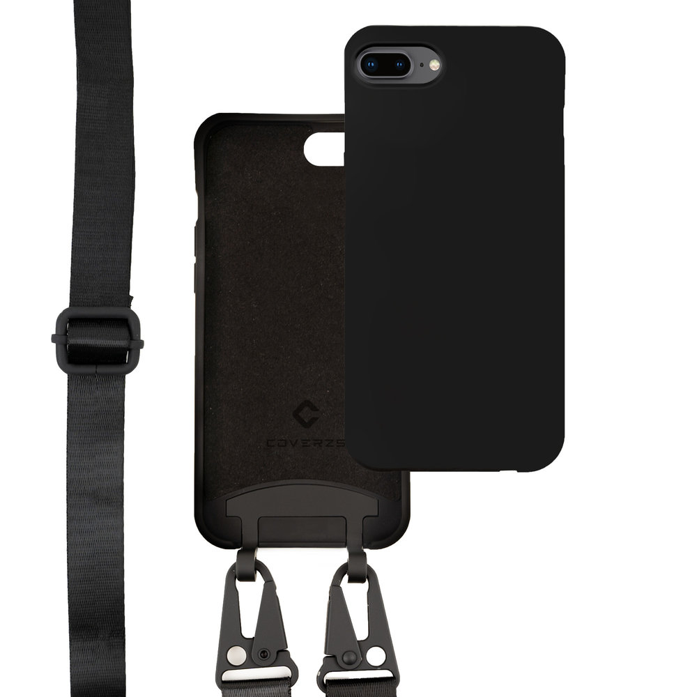 Coverzs Coverzs Coque silicone à bande épaisse iPhone 7/8 Plus (noir)